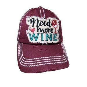 KBETHOS Need more wine adjustable trucker hat